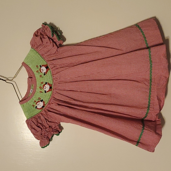Smocked Christmas Dress - Picture 1 of 3